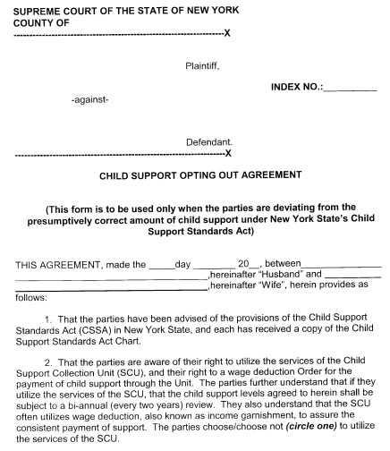 free child support agreement template 2