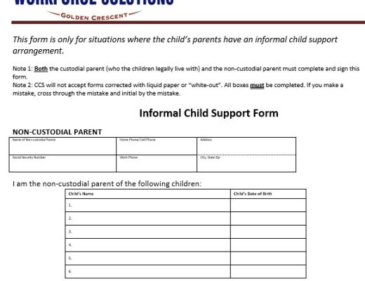 free child support agreement template 3