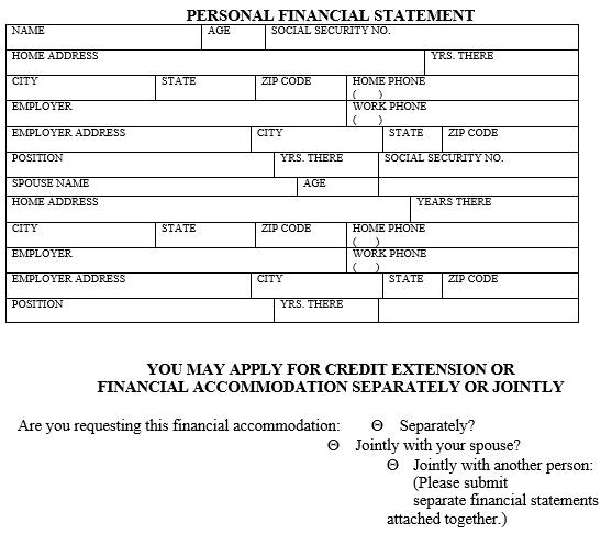free personal financial statement template 4