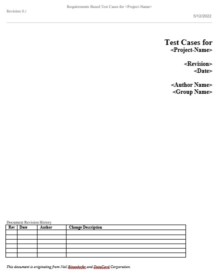free test case template 5