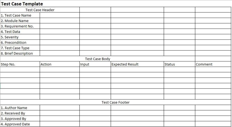 free test case template 7
