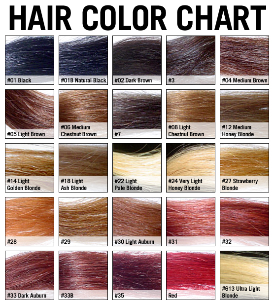 hair color chart template