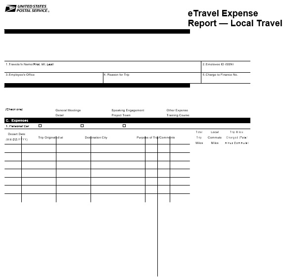 local travel expense report template