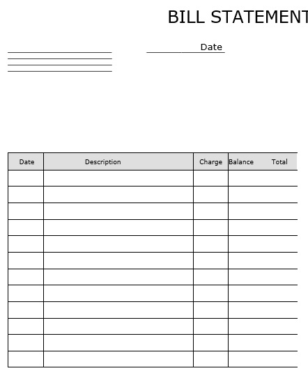 printable billing statement template 7