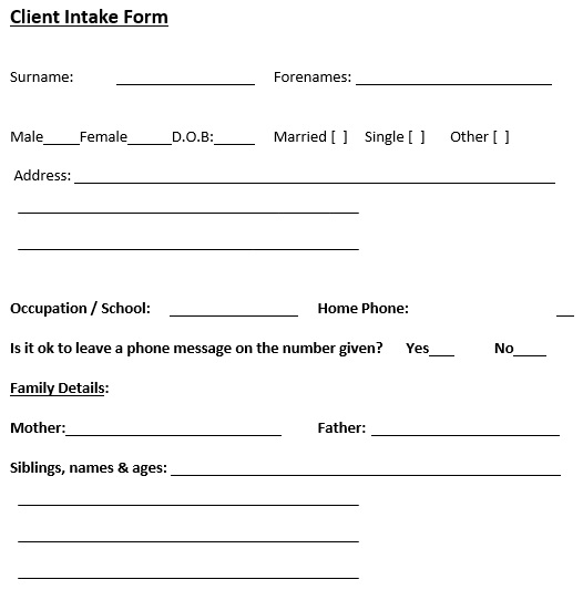 printable client intake form 1