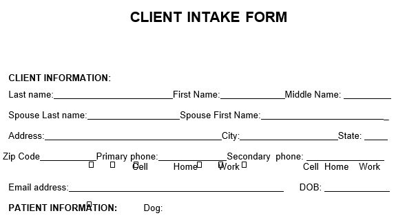 printable client intake form 4