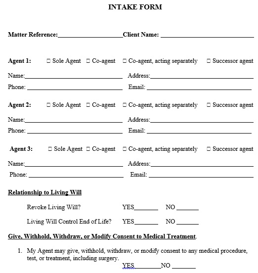printable client intake form 5
