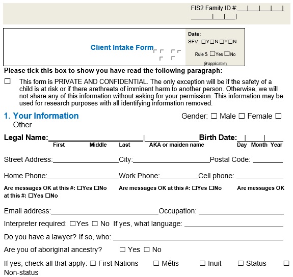 printable client intake form 8