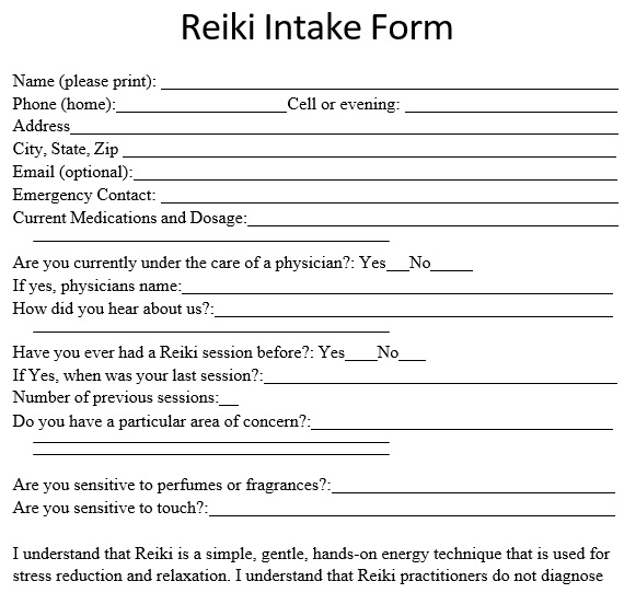 Printable Client Intake Forms & Templates (Word) Best Collections