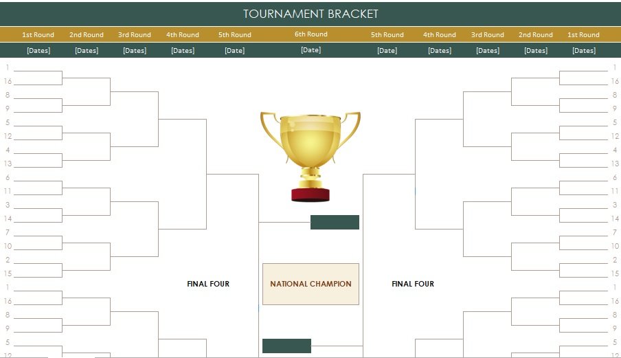 12-Team Round Robin Tournament Printable