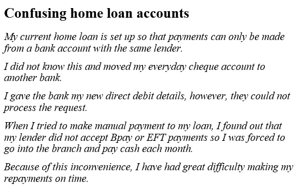 confusing home loan accounts letter