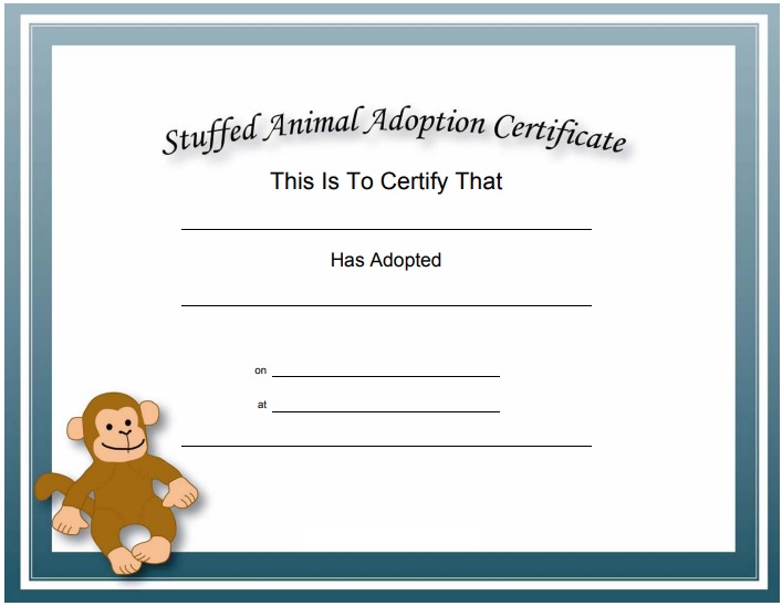 free adoption certificate template 7