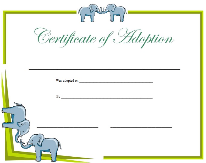 free adoption certificate template 8