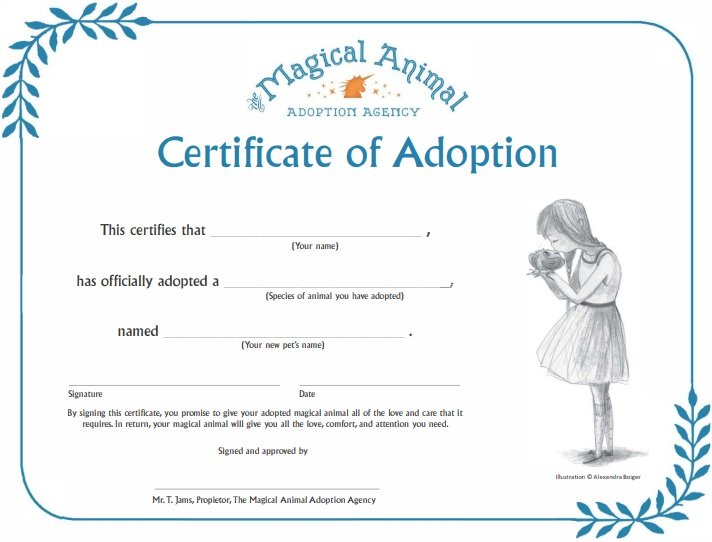 certificate of adoption template