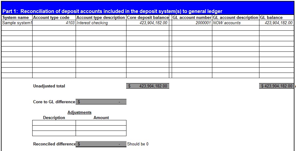 free bank reconciliation template 12