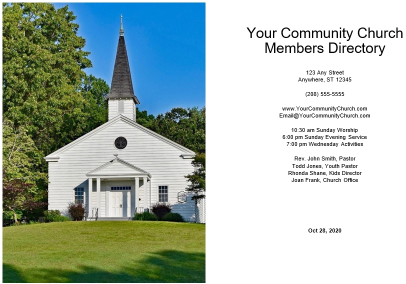 free church directory template 1