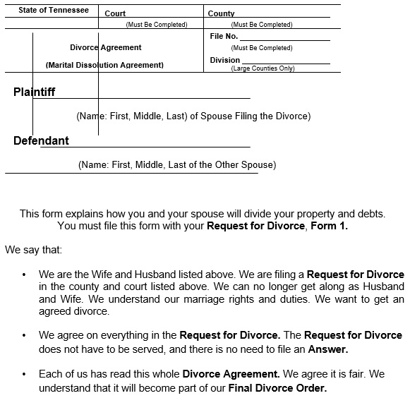 free divorce settlement agreement template 20