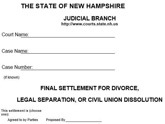 free divorce settlement agreement template 7