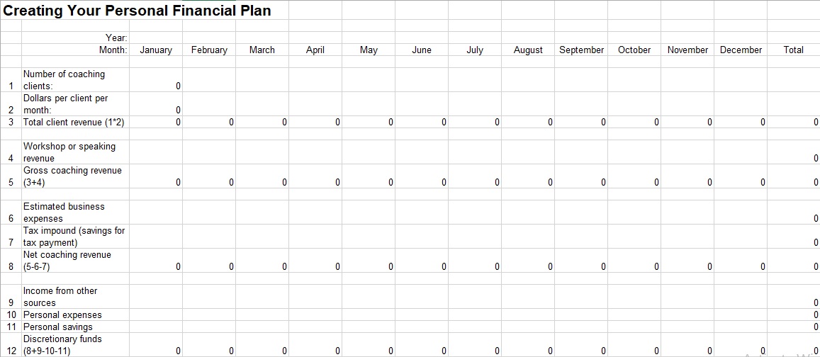 free financial plan template 9
