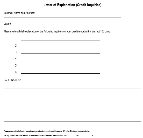 free letter of explanation template 5