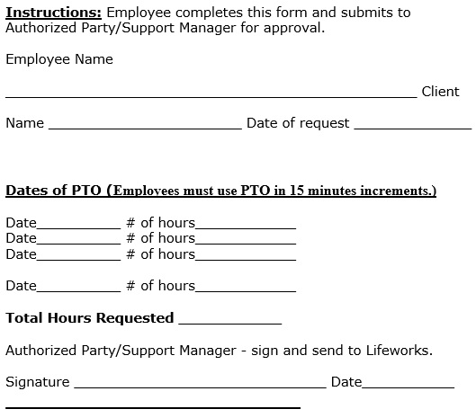 free time off request form 4