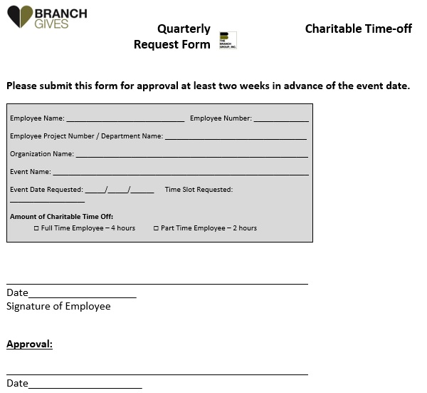 free time off request form 9