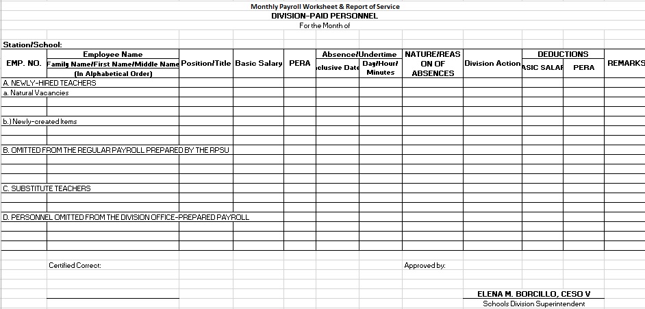 payroll template excel