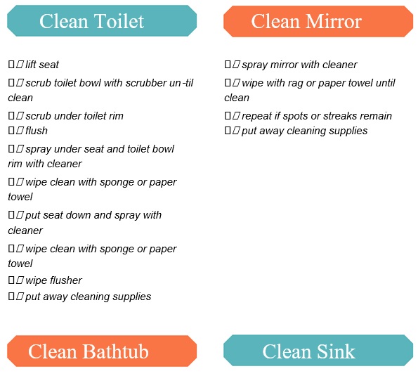 printable bathroom cleaning checklist 12