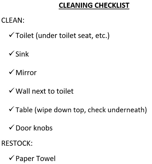 printable bathroom cleaning checklist 13