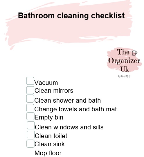 printable bathroom cleaning checklist 15