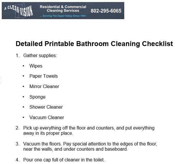 printable bathroom cleaning checklist 16