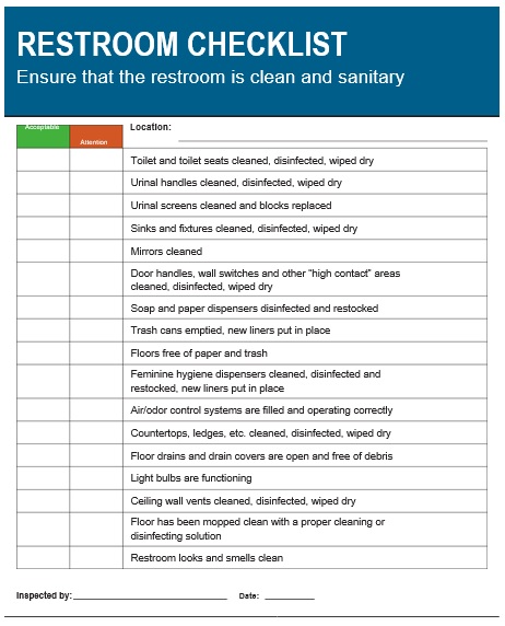 printable bathroom cleaning checklist 20