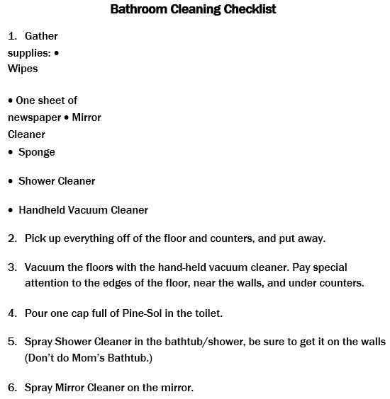 printable bathroom cleaning checklist 6