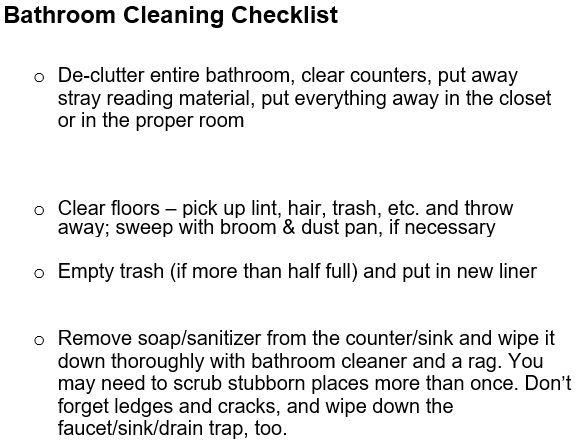 printable bathroom cleaning checklist 9
