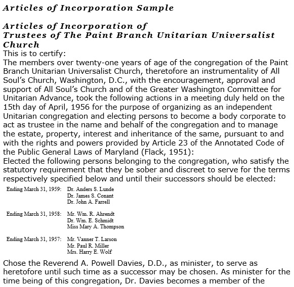 free articles of incorporation template 2