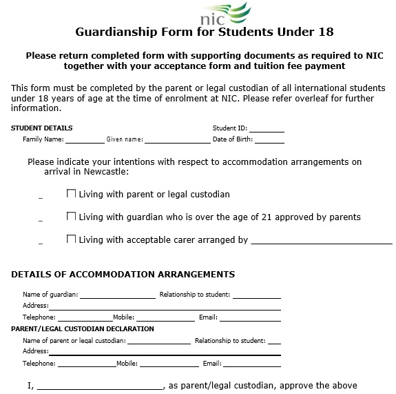 free guardianship form 6