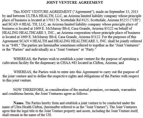 free joint venture agreement template 15