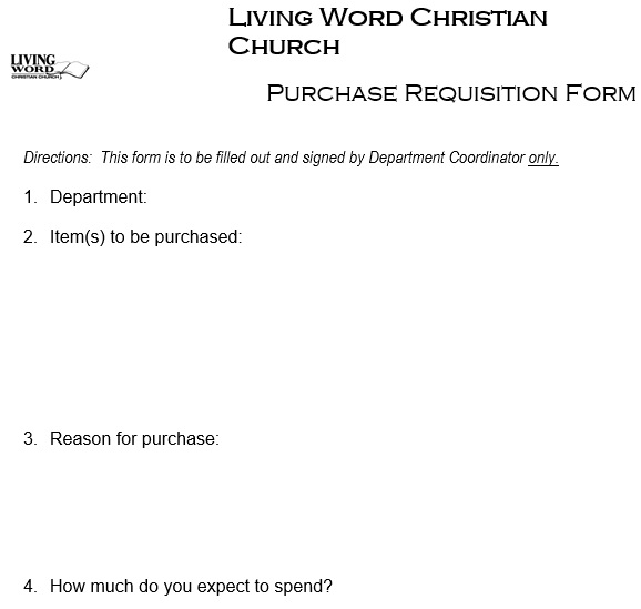 free printable requisition form template