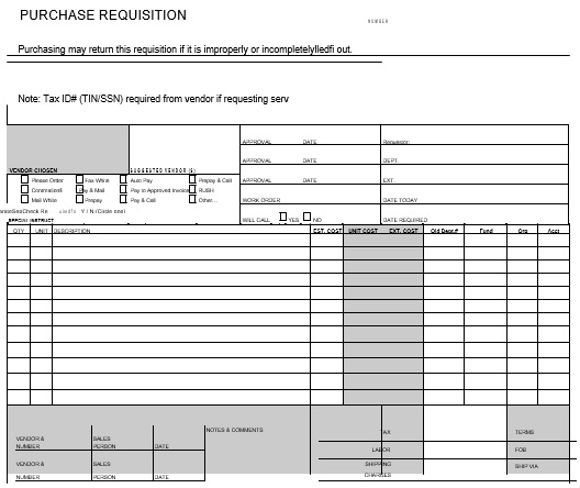 free requisition form template 13