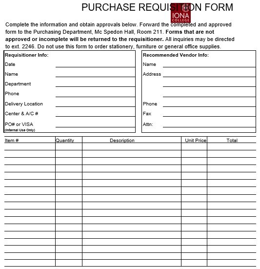 free requisition form template 15