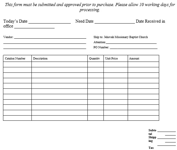 free requisition form template 3