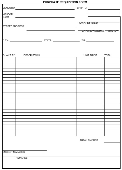 free requisition form template 6