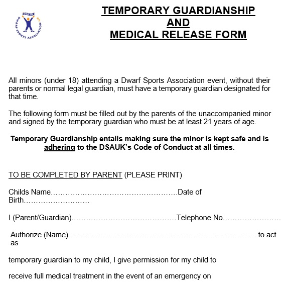 free temporary guardianship form