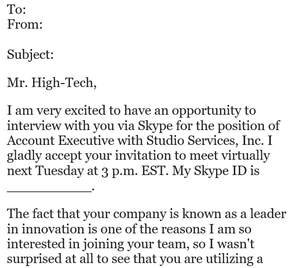 professional interview acceptance email 3