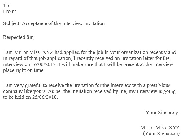 professional interview acceptance email 5