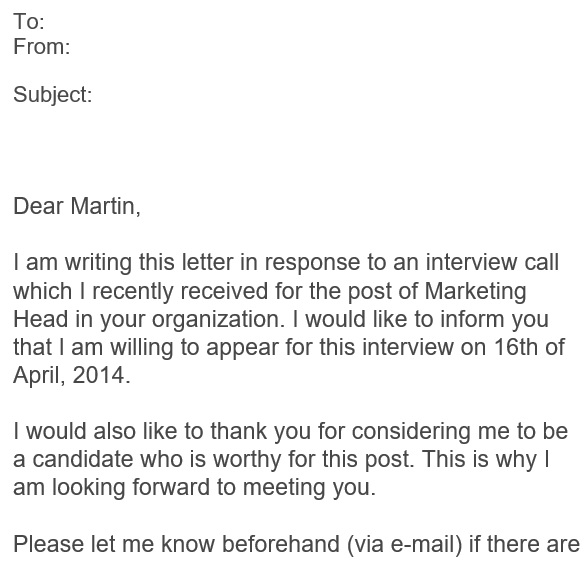 professional interview acceptance email 7