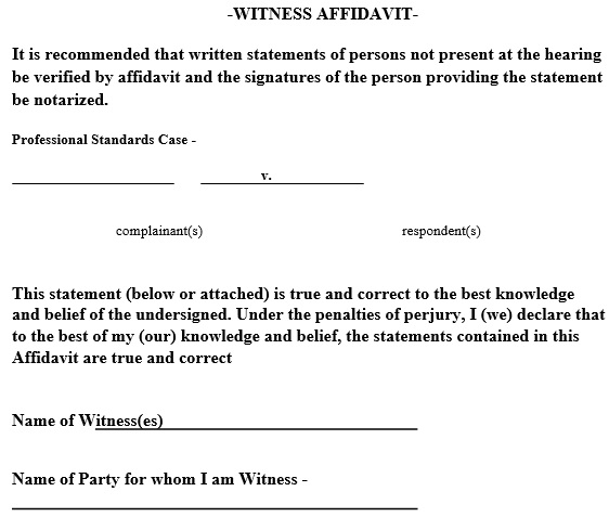 free witness statement form 11