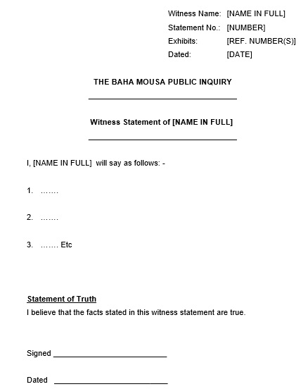 free witness statement form 15