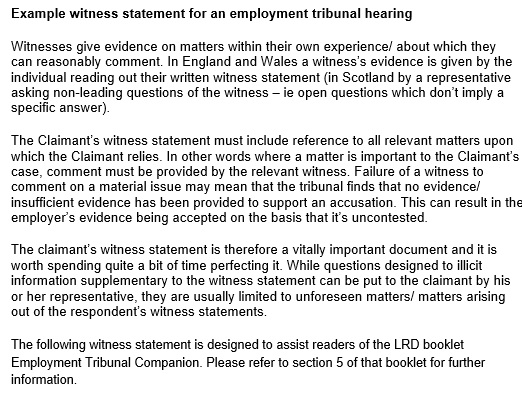 free witness statement form 4