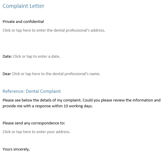 free complaint letter template 4